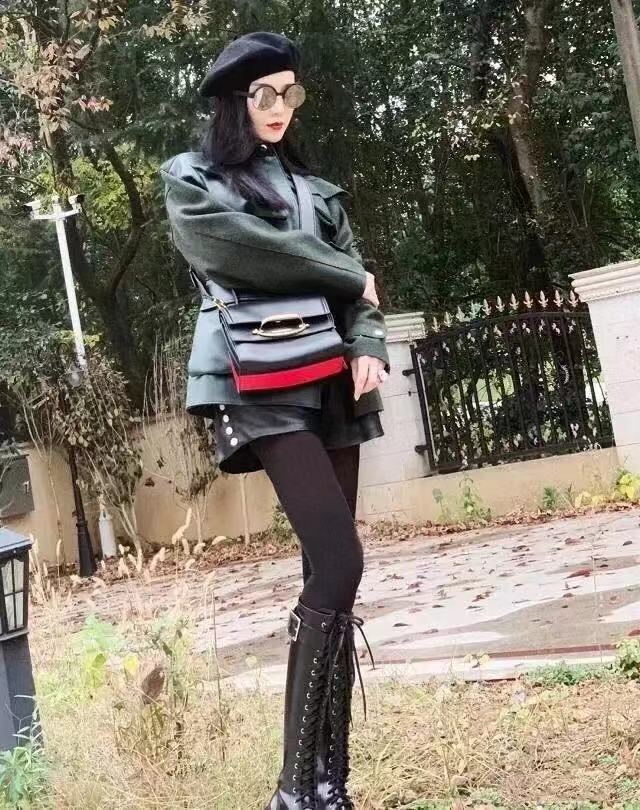 范冰冰欧美黑衣,范冰冰国外白裙路拍