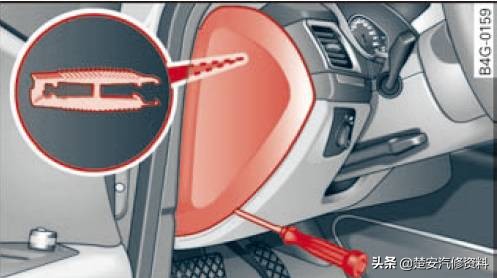 奥迪a4大灯保险丝在哪个位置,奥迪a6远光灯保险丝位置示意图