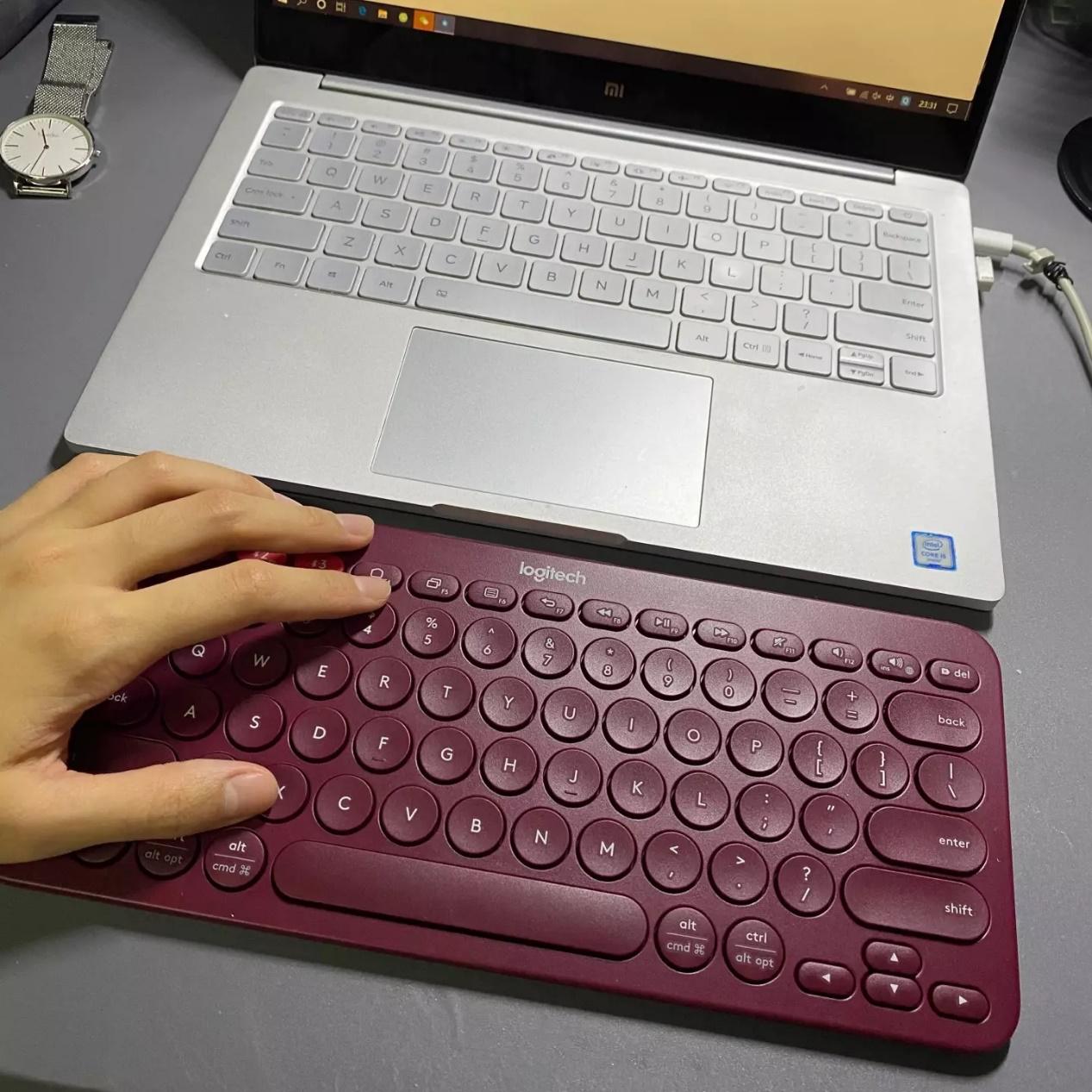 罗技k380对比安克slimkeyboard,罗技k380蓝牙微软平板可以用吗