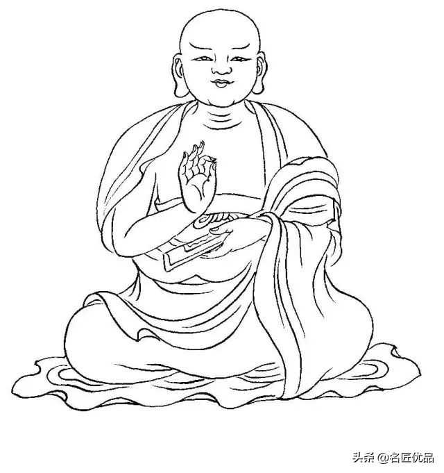 降龙罗汉白描图高清图片,降龙伏虎罗汉图白描