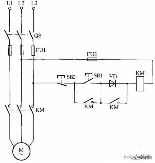 变压器和交流接触器的接线方法,三相电机接触器加继电器接线图