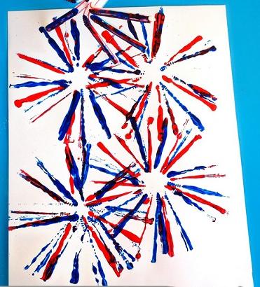 烟火手工创意,幼儿创意烟花作品