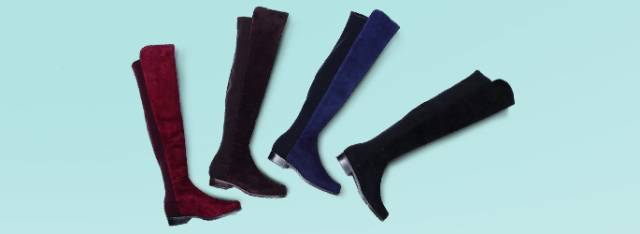 烟灰色牛仔裤怎么搭过膝靴,小香风皮毛外套搭配牛仔裤过膝靴