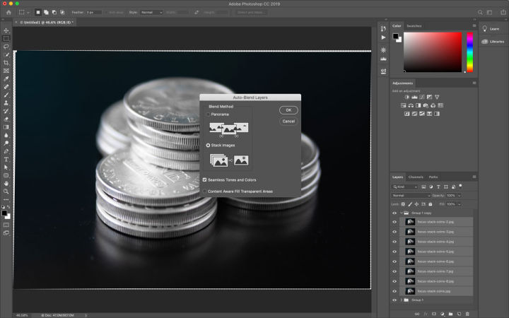 ps图层叠影过渡,焦点堆叠photoshop