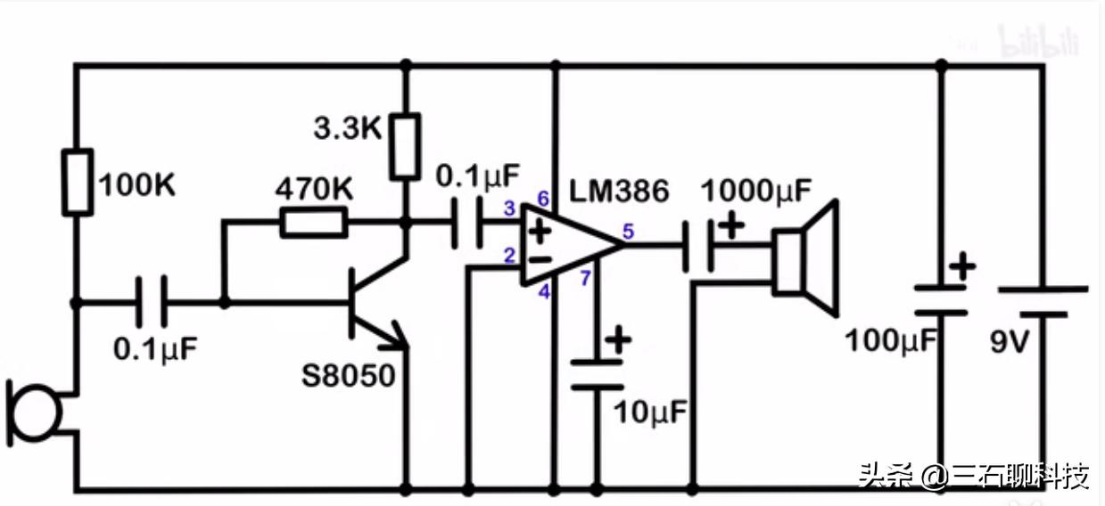 lm386扩音器电路图,lm386音频放大电路的设计与制作