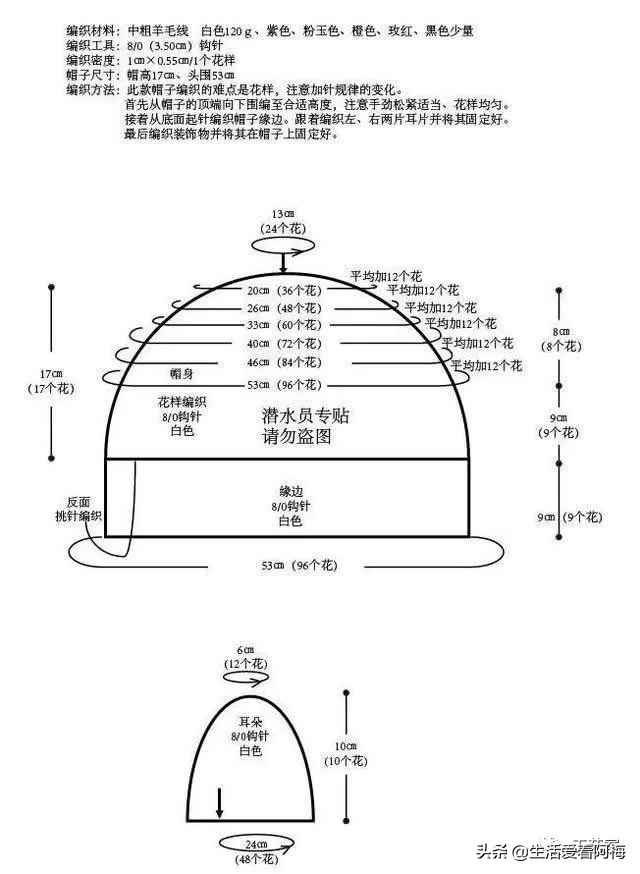 毛线编织有帽沿的冬帽,最新款毛线帽子编织教程日系帽
