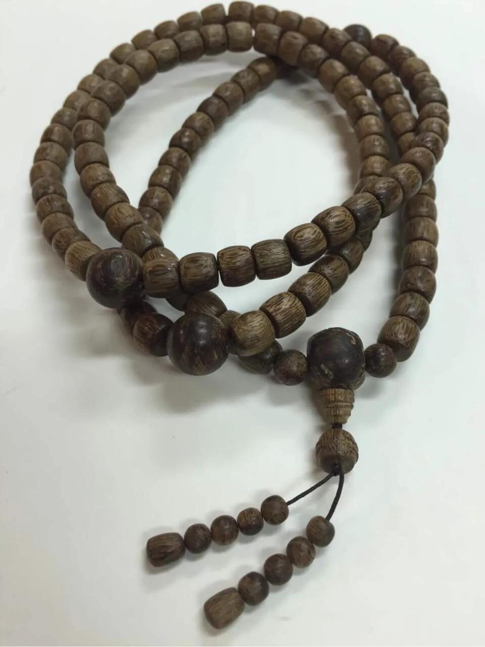 富森红土黄油桶形念珠