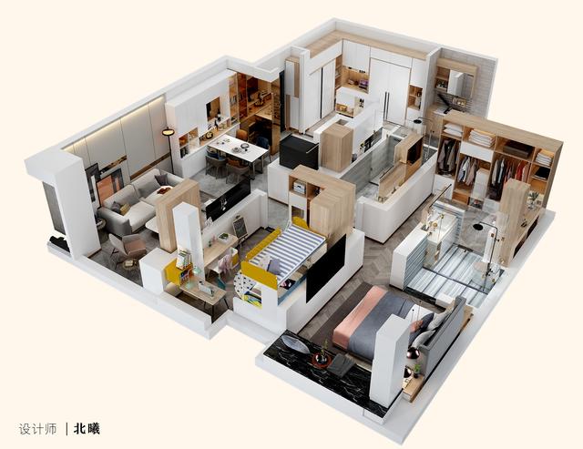 他把108㎡现代简约新房发到朋友圈，瞬间被赞爆了！