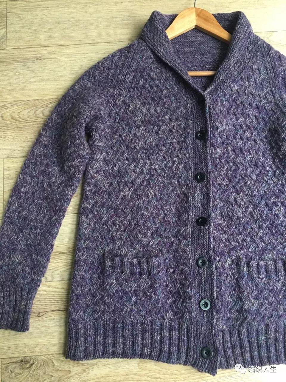 翻领开衫长毛衣棒针编织图解,棒针翻领开衫编织视频