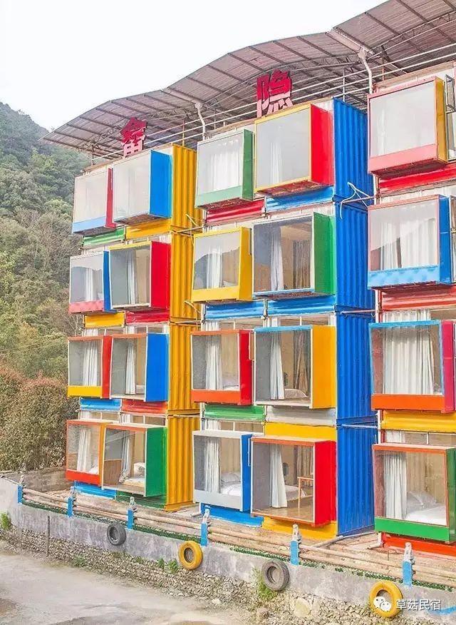 集装箱景区配套绝美集装箱民宿,别样生活集装箱民宿创意无限