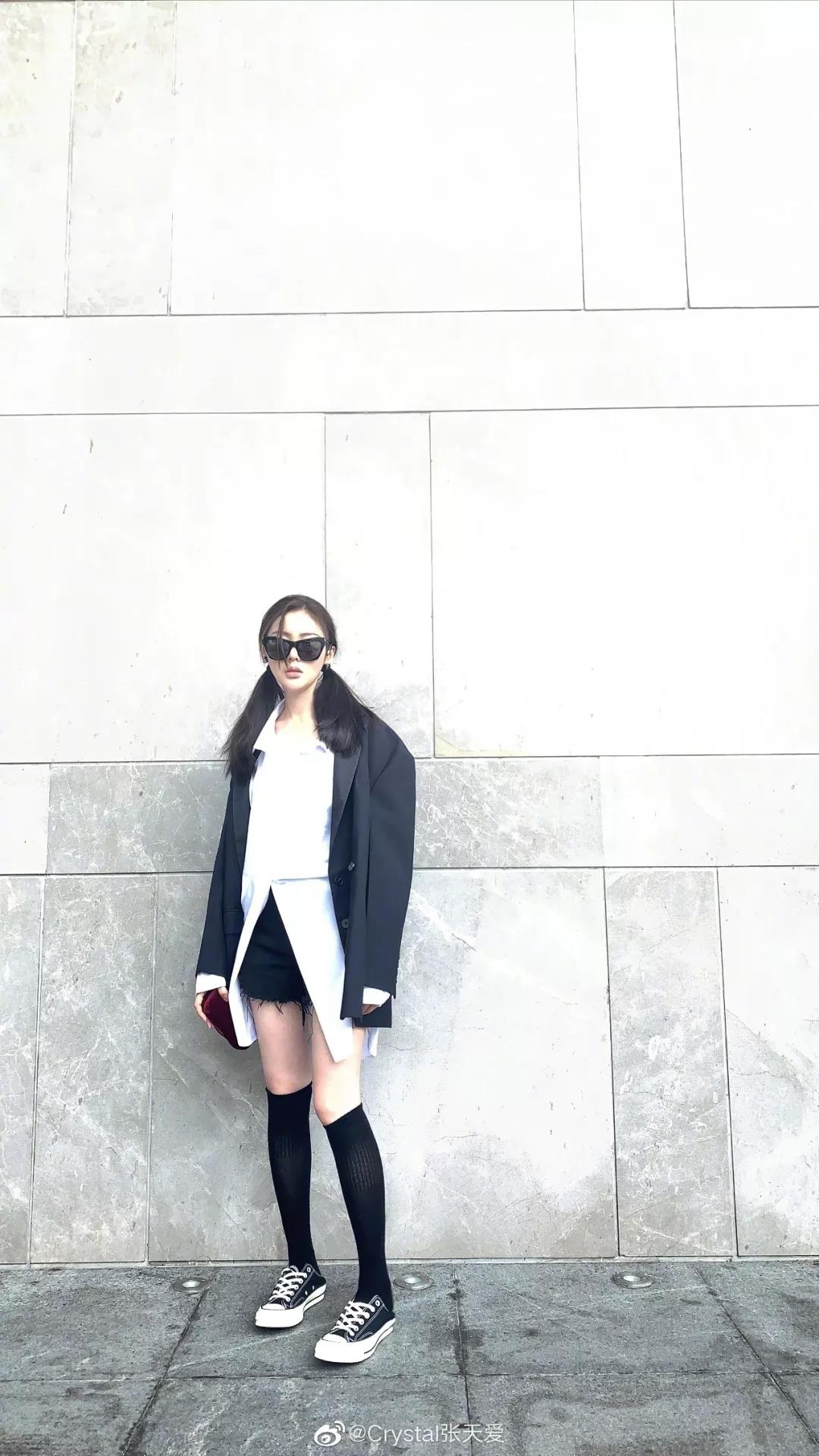 杨幂张天爱机场私服,张天爱和杨幂同框