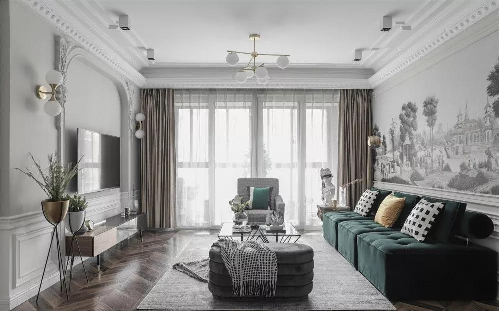 120㎡简约美式三代人的生活丨花漾美作朝花夕拾