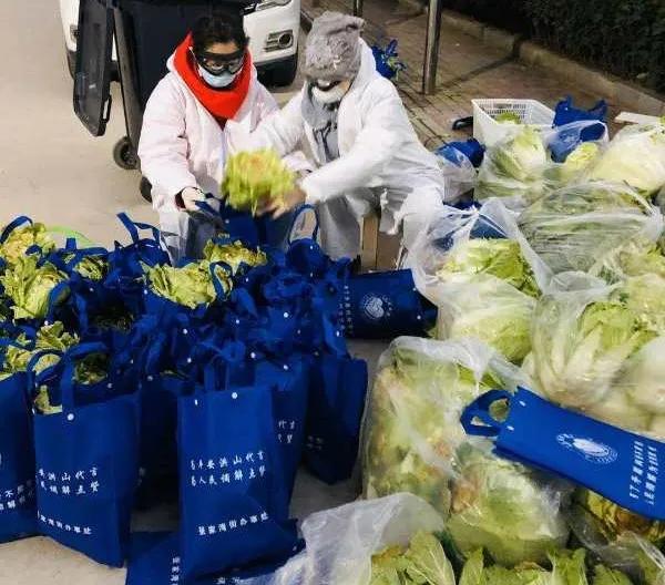 协助街道招募防疫志愿者346名,志愿者为疫情社区送物资