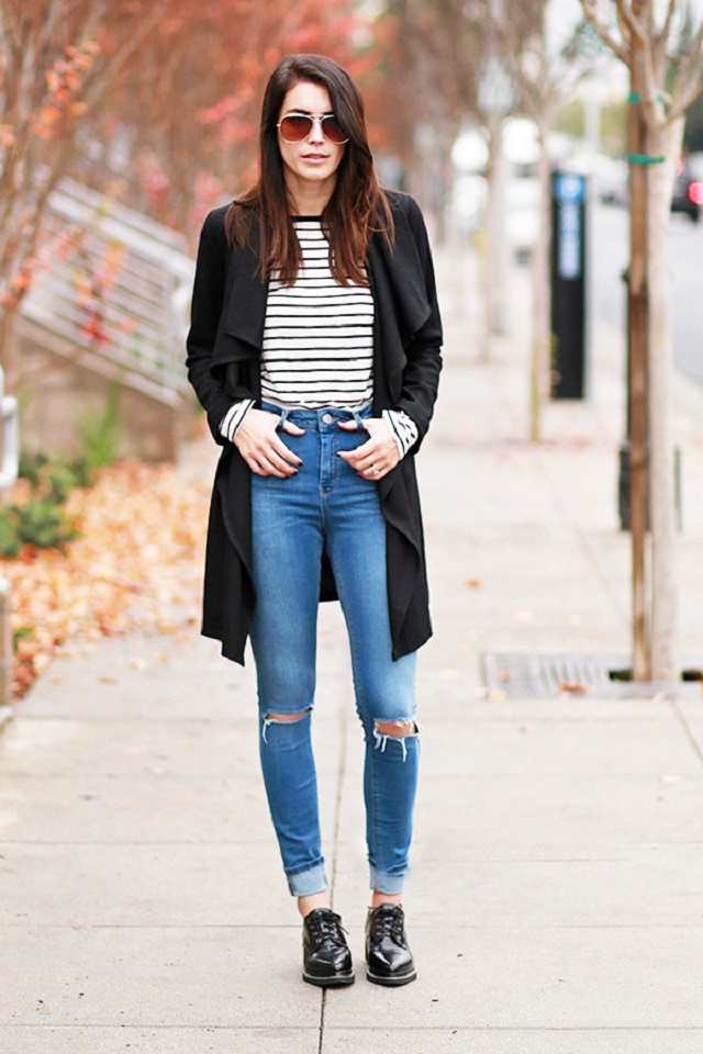 条纹穿搭还能更大胆吗,条纹的上衣搭什么好看