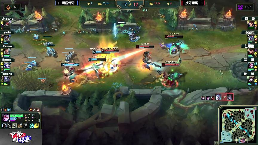 中韩对抗吃鸡赛,中韩对抗赛lolsolo芒果鱼