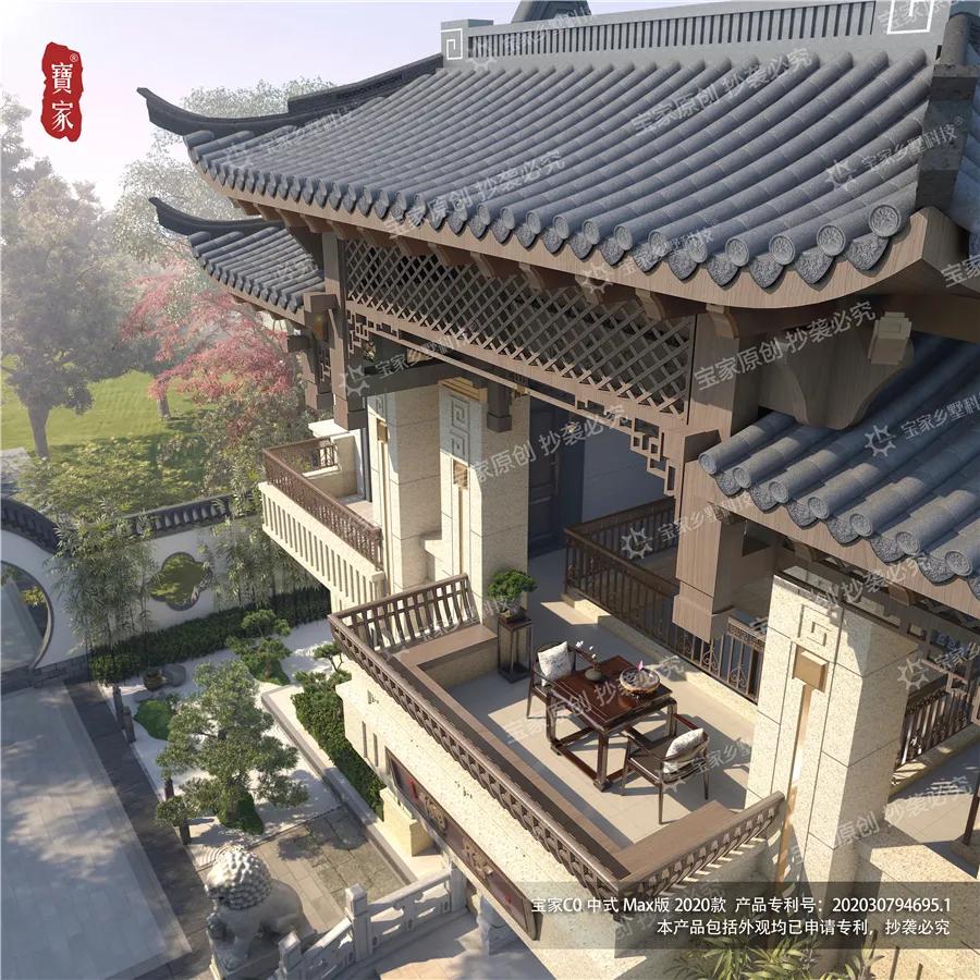 150平中式仿古庭院设计,苏式合院外观设计效果图