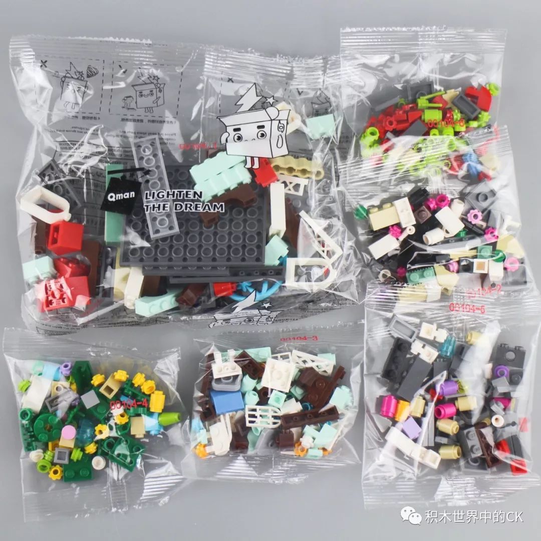 启蒙积木缤纷城市系列七款,启蒙积木街景系列八合一玩具