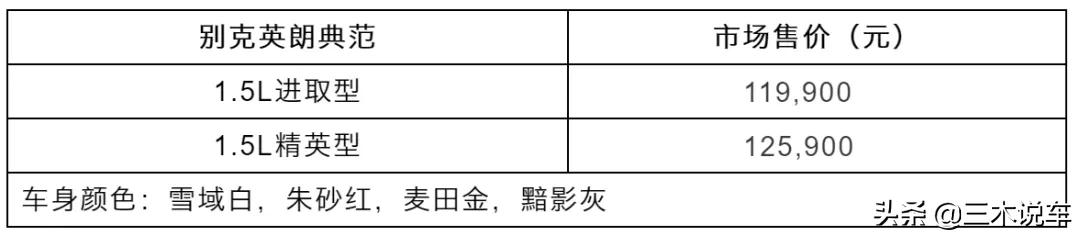 别克英朗1.5典范版全款8万多,别克英朗典范1.5l上市
