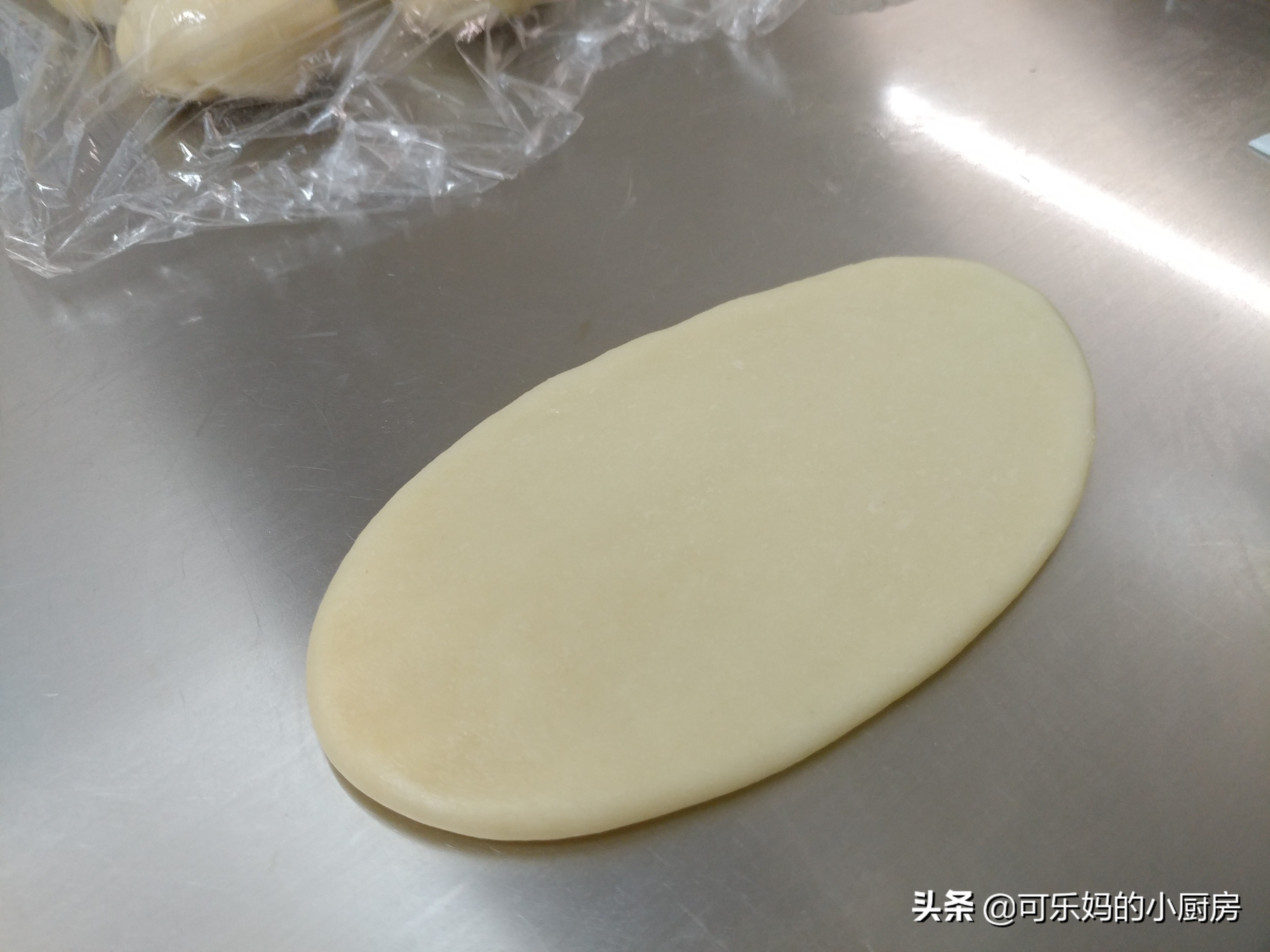 千层中式酥皮点心制作视频,蛋挞皮做绿豆酥饼