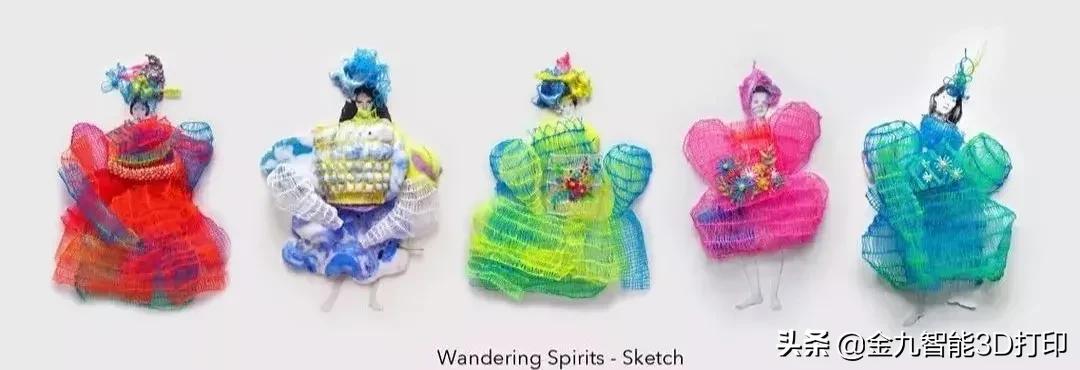 以精神分裂为灵感，用3D打印笔描绘灵魂曲线、人性色泽