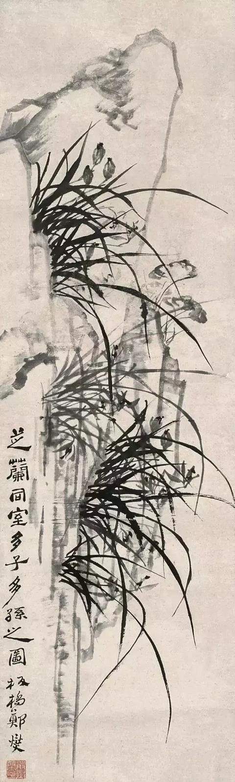 讲解郑板桥兰花画,郑板桥画兰花作品