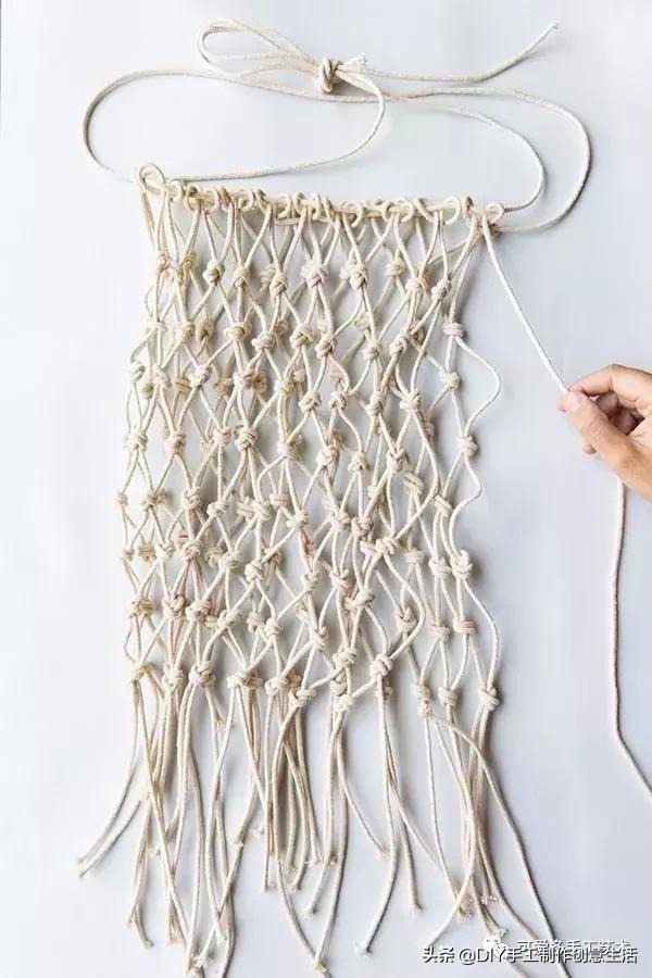 挂式收纳网袋钩织,钩织各种购物网袋收纳神器教程