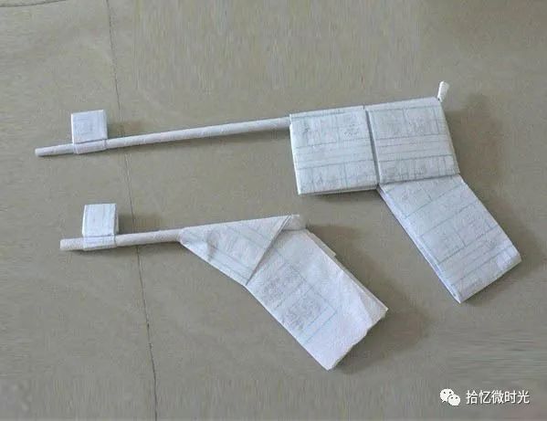 80后小时候叠手枪,小时候叠手枪