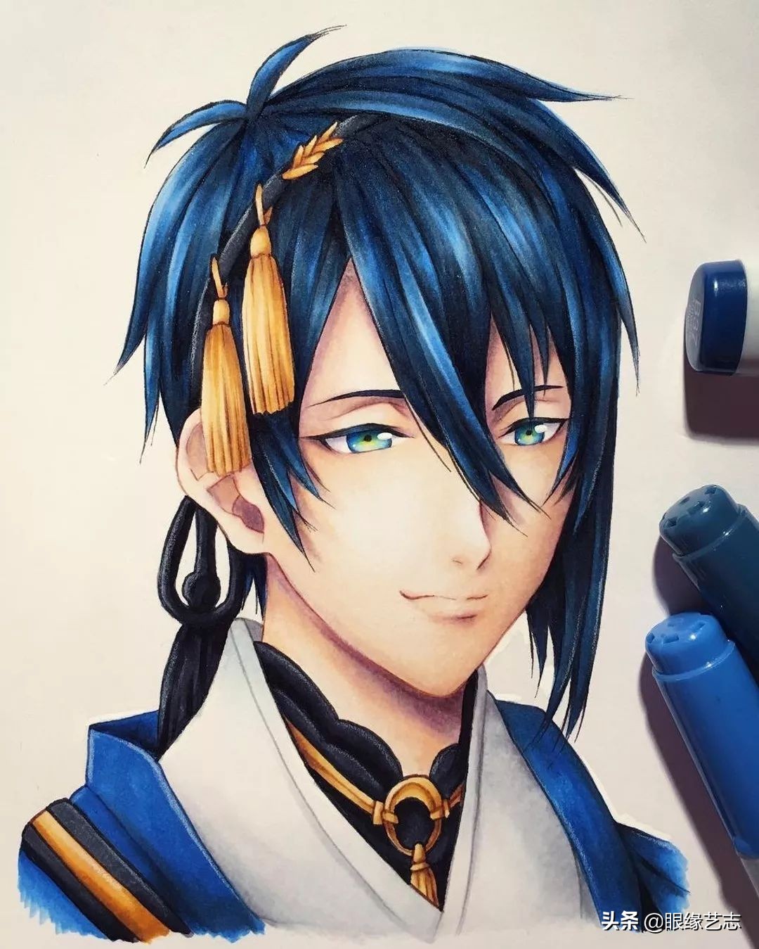 用touchmark马克笔画动漫人物,马克笔手绘动漫人物女生临摹素材