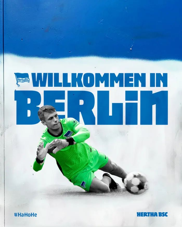 德国柏林足球俱乐部HerthaBSC发布最新公司字体