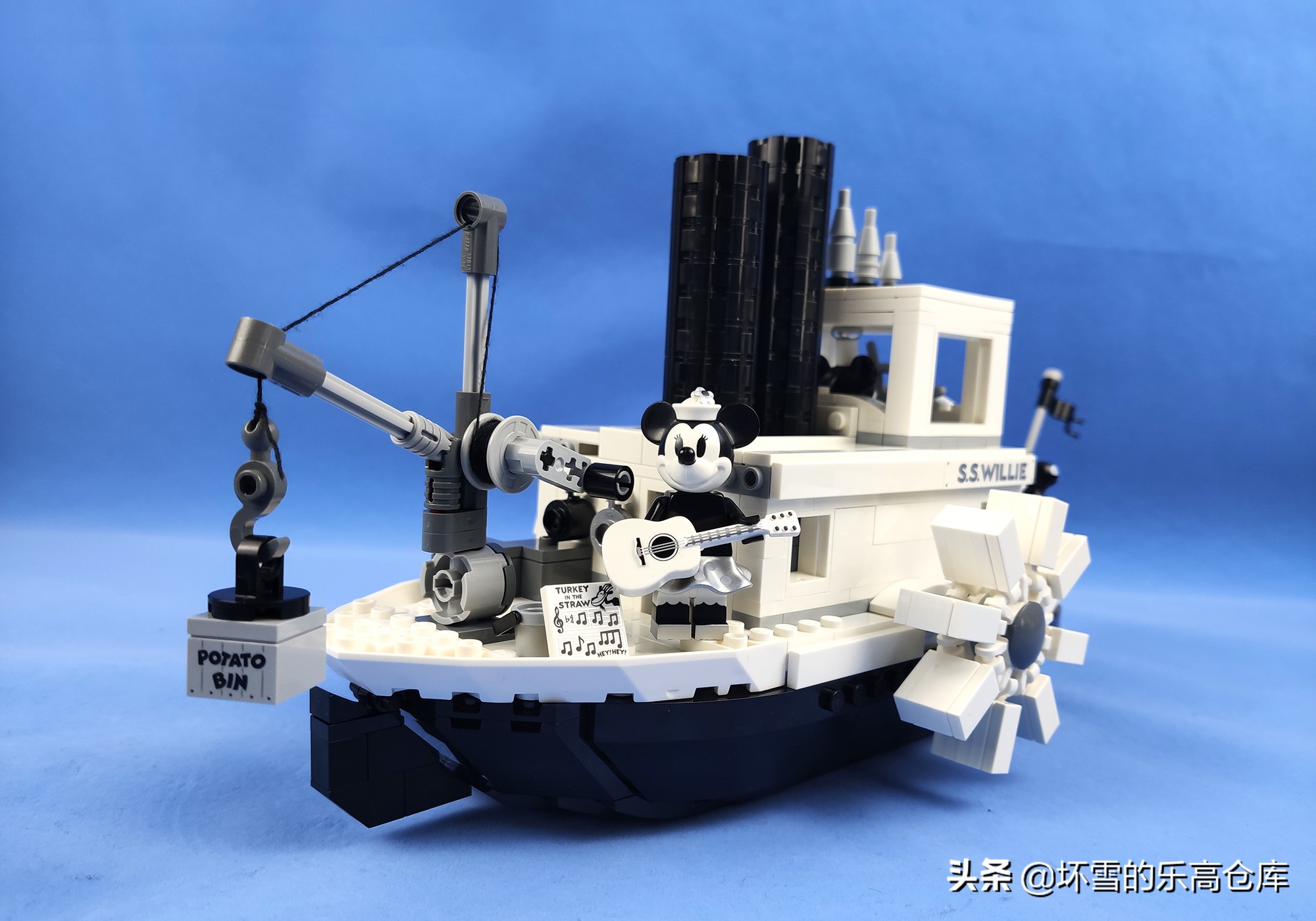 乐高米奇蒸汽船开箱,乐高威利号汽船价格