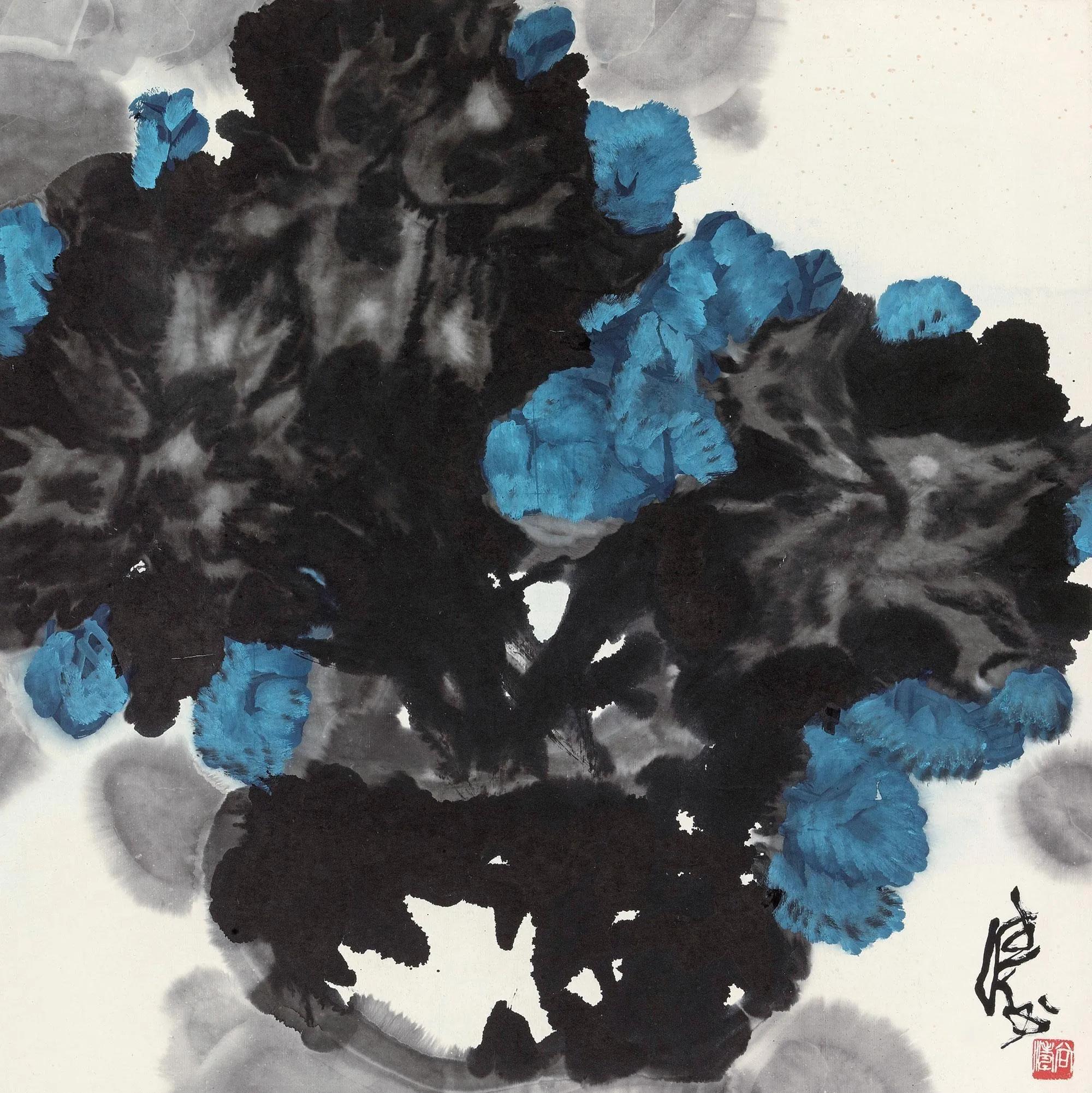 一团墨渍，几组干笔，尚涛的大写意非同凡响