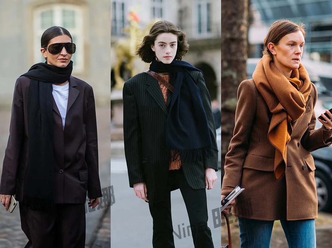 秋冬围巾这样戴就很简单实用了,冬季围巾简单又好看的系法