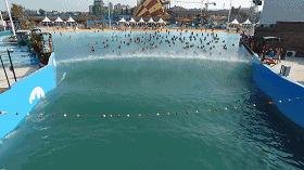 东莞虎英水上乐园冲浪池,东莞东城虎英水上乐园