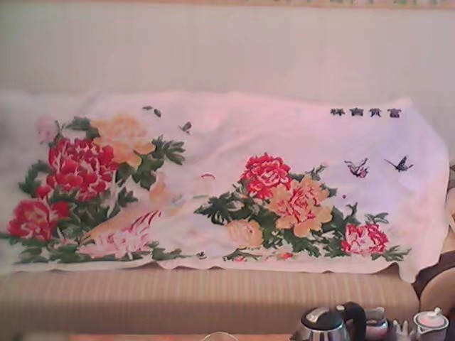 阿朋花180元买十字绣，用14个月绣好，挂在墙上整个客厅逊色起来