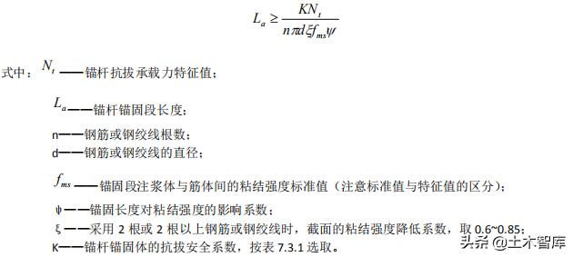 锚杆设计抗拔力标准值,自进式抗拔锚杆计算所需参数
