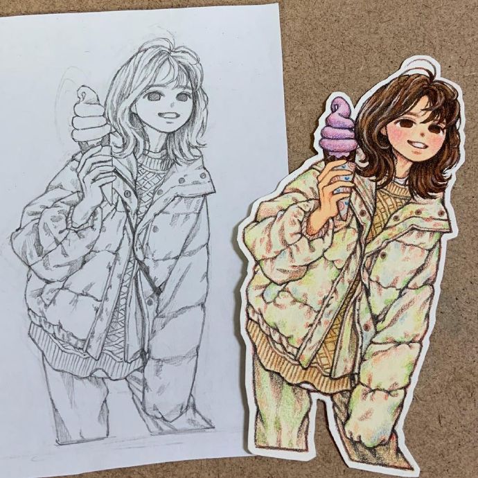 怎么画小学生线描或者素描,卡通动漫人物绘画素描