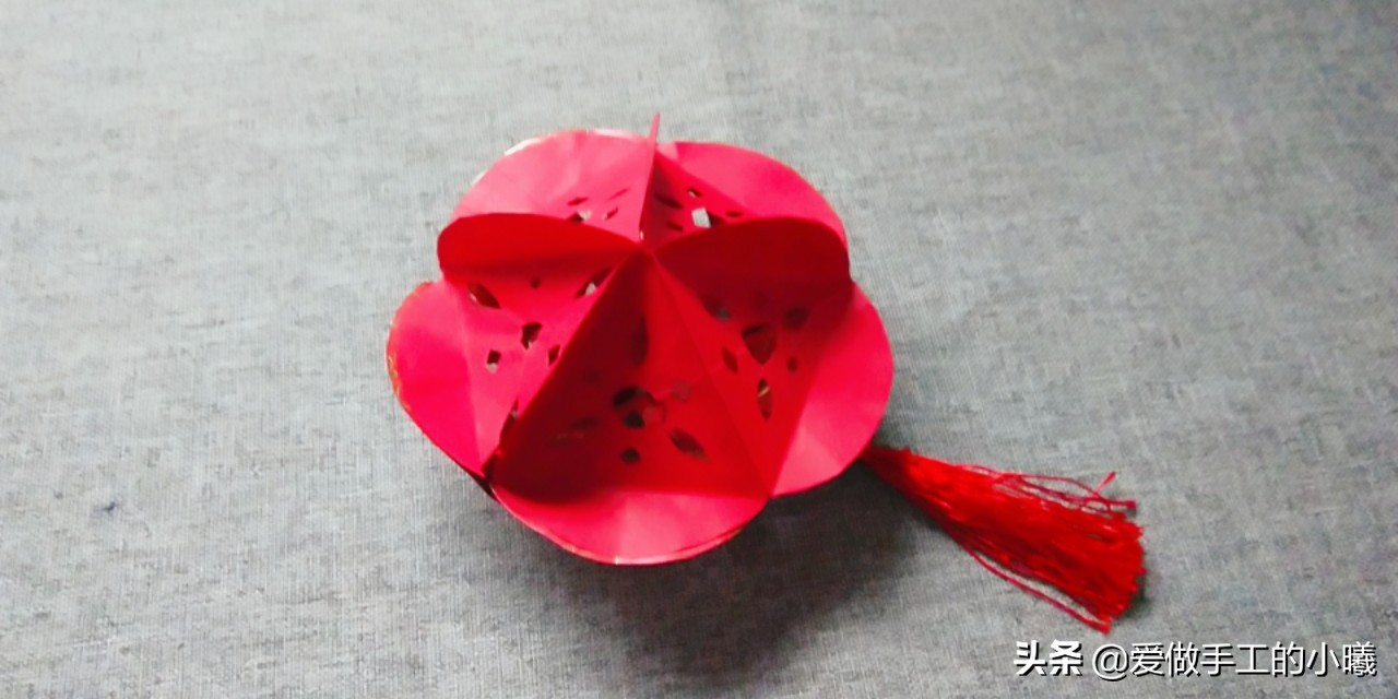 彩纸做灯笼手工简单漂亮教程,用彩纸做成灯笼手工最简单又好看