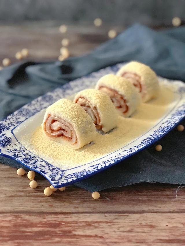 驴打滚软糯甜满满豆香,驴打滚的家常做法原味