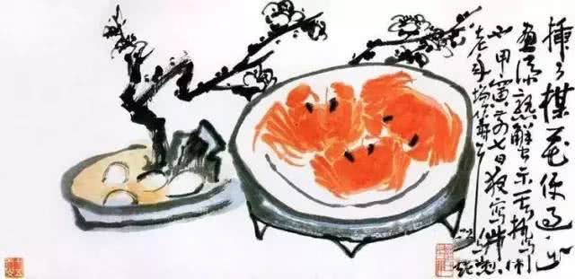 名家笔下的螃蟹诱人极了,中国名家笔下的螃蟹