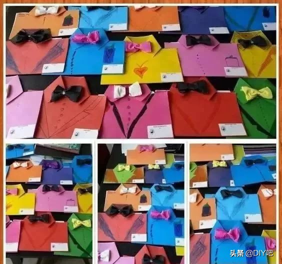 父亲节礼物手工教程使用白色的纸,8-12岁父亲节手工礼物卡纸