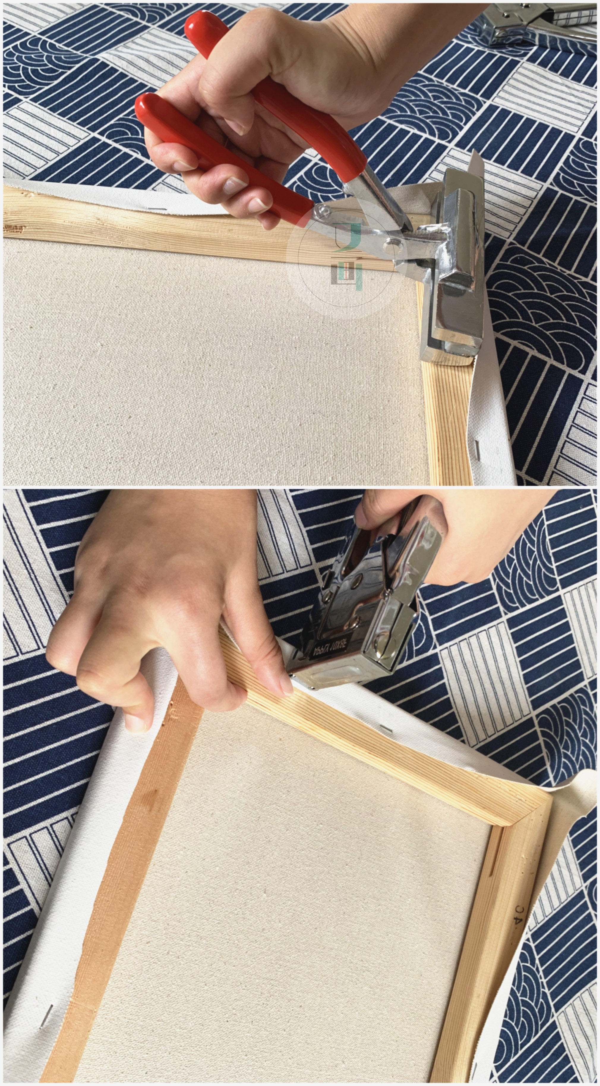 油画绷布过程,油画绷框教程