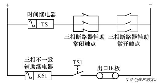 断路器三相不一致保护实现方式,三相不一致回路