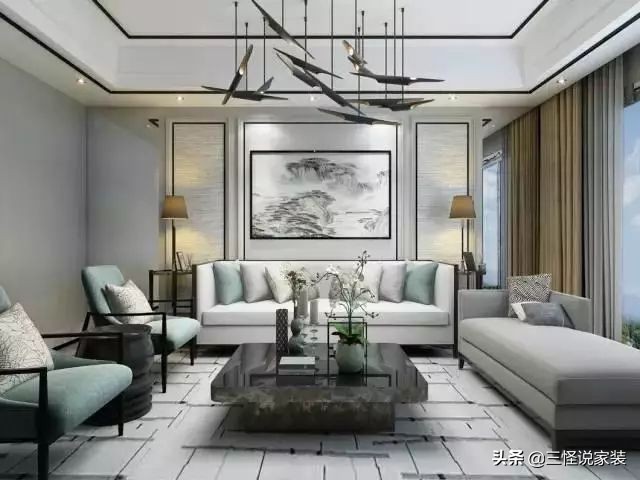 电视背景墙与沙发墙不对称效果图,现在装修沙发背景墙流行什么风格