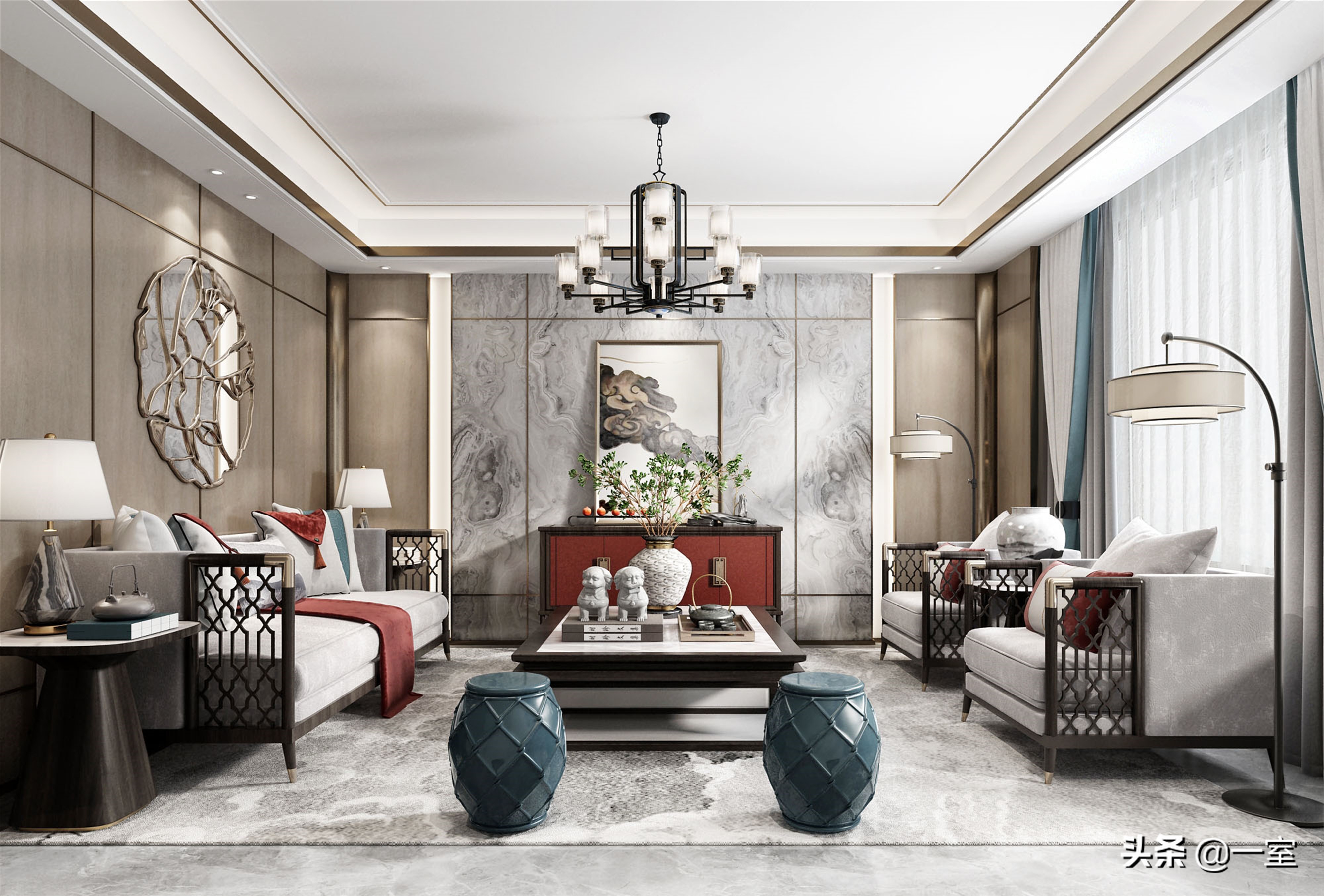 3.3米背景墙设计,客厅背景墙设计简约款