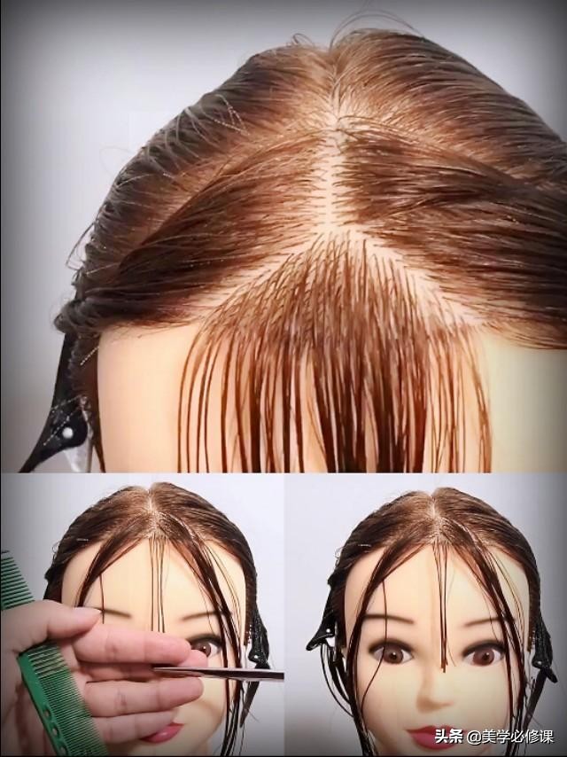 空气加八字刘海是什么样的,空气刘海卷发筒卷八字刘海