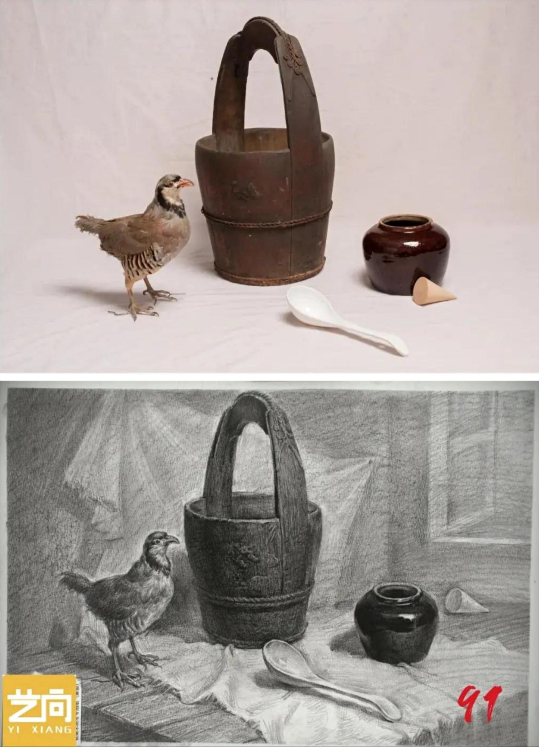 美术素描考试满级作品,素描人物高分卷四大特点