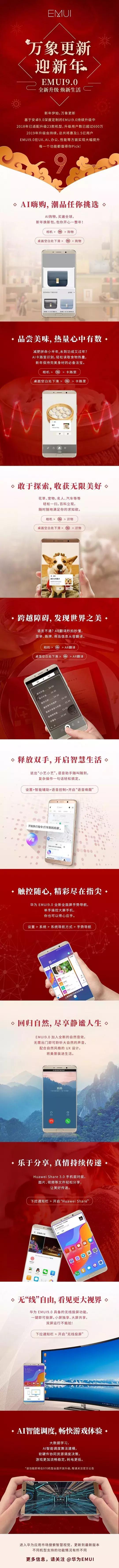 EMUI9.0升级将惠及1.5亿用户，2018年已适配23款机型
