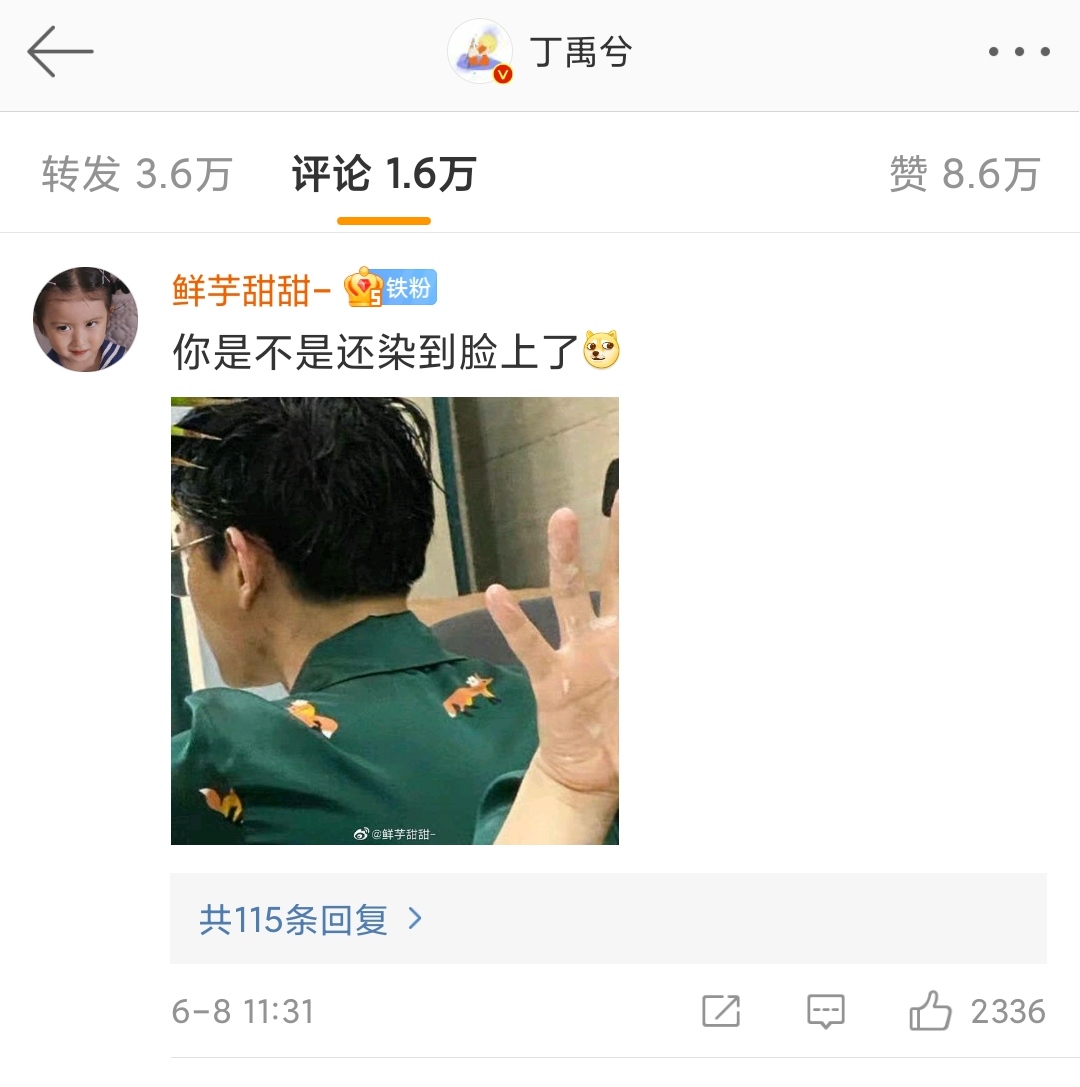 丁禹兮染发洗掉了吗,丁禹兮染发翻车