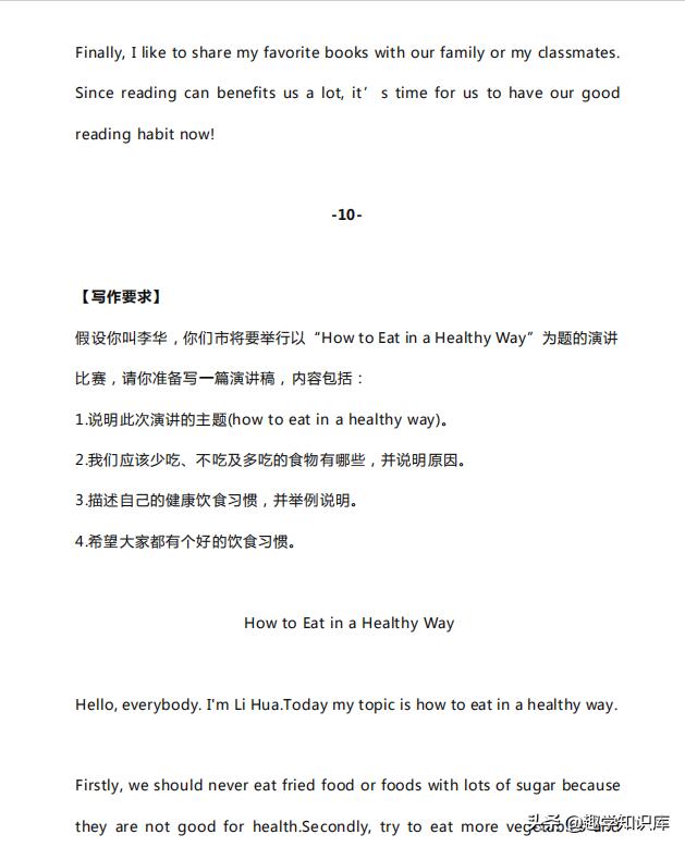 英语作文每日背初中,一定要背的英语经典作文36篇