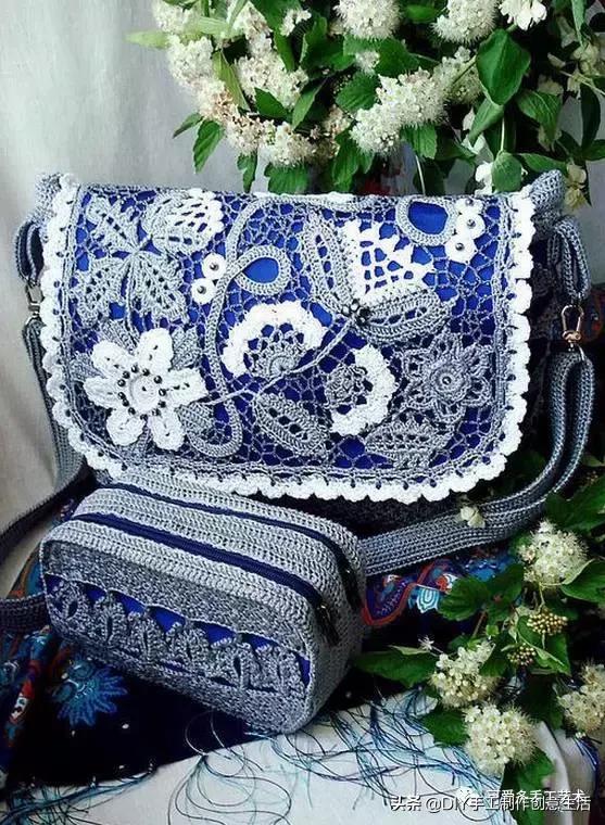 厉害了，极美爱尔兰钩花包包，看了这个才是真服气